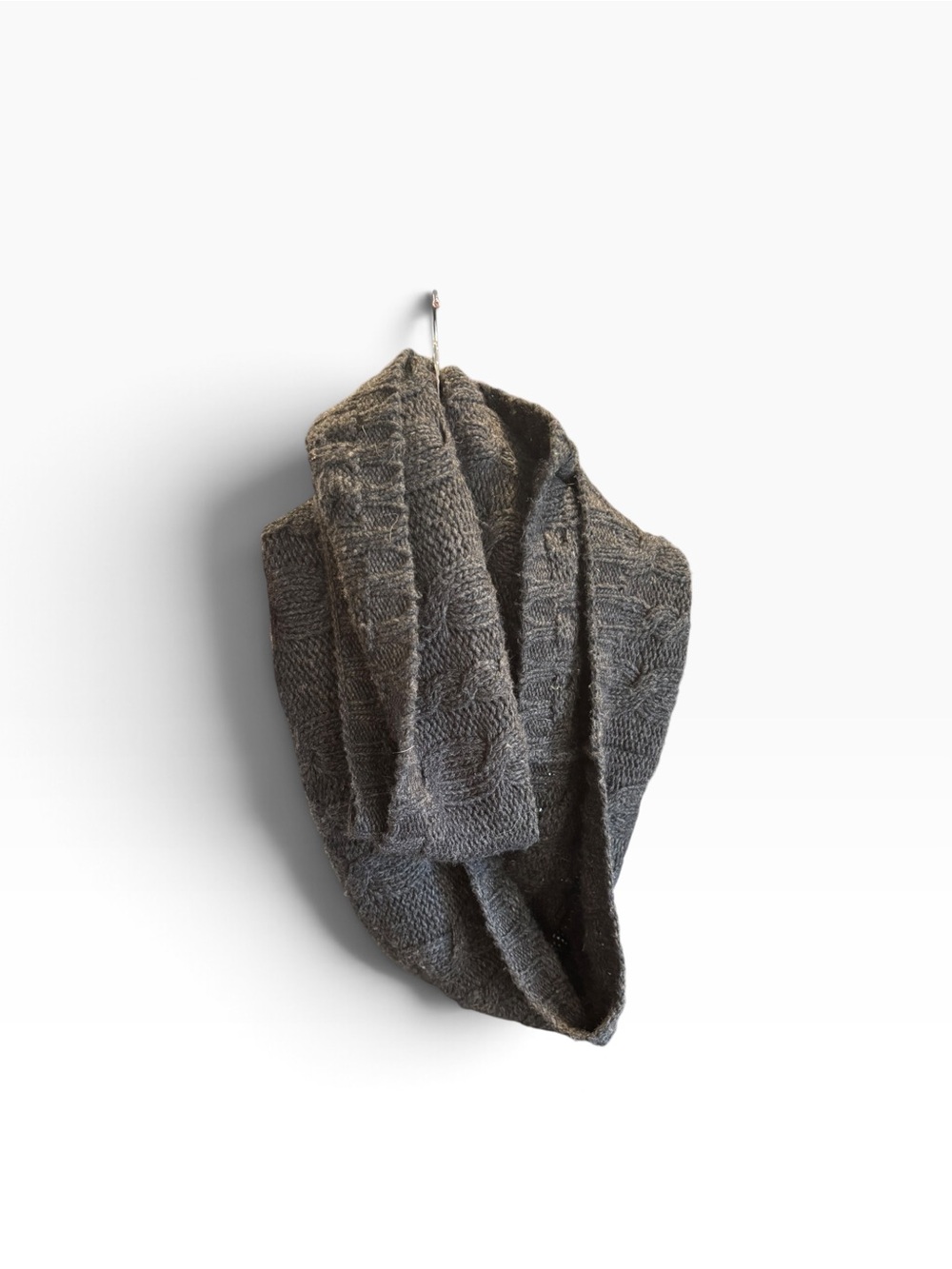 Lole Gray Knit Infinity Scarf